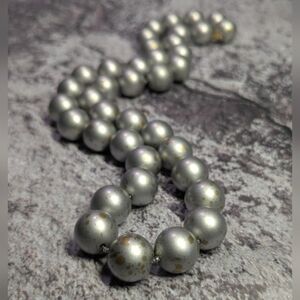 Elegant Silver Beaded Necklace